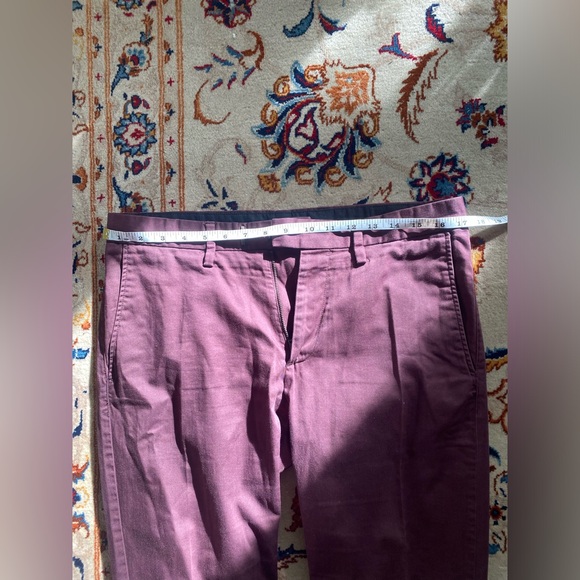 Acne Studios - Burgundy Max Satin Dress Pants - Picture 4 of 7